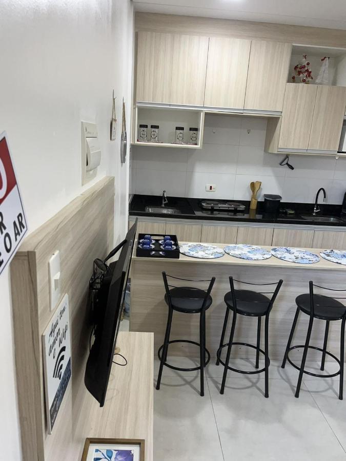 Flat Novo Em Olimpia Com Churrasqueira E Varanda Privativa Exterior photo