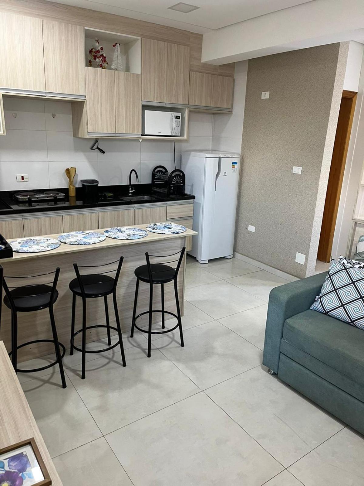 Flat Novo Em Olimpia Com Churrasqueira E Varanda Privativa Exterior photo