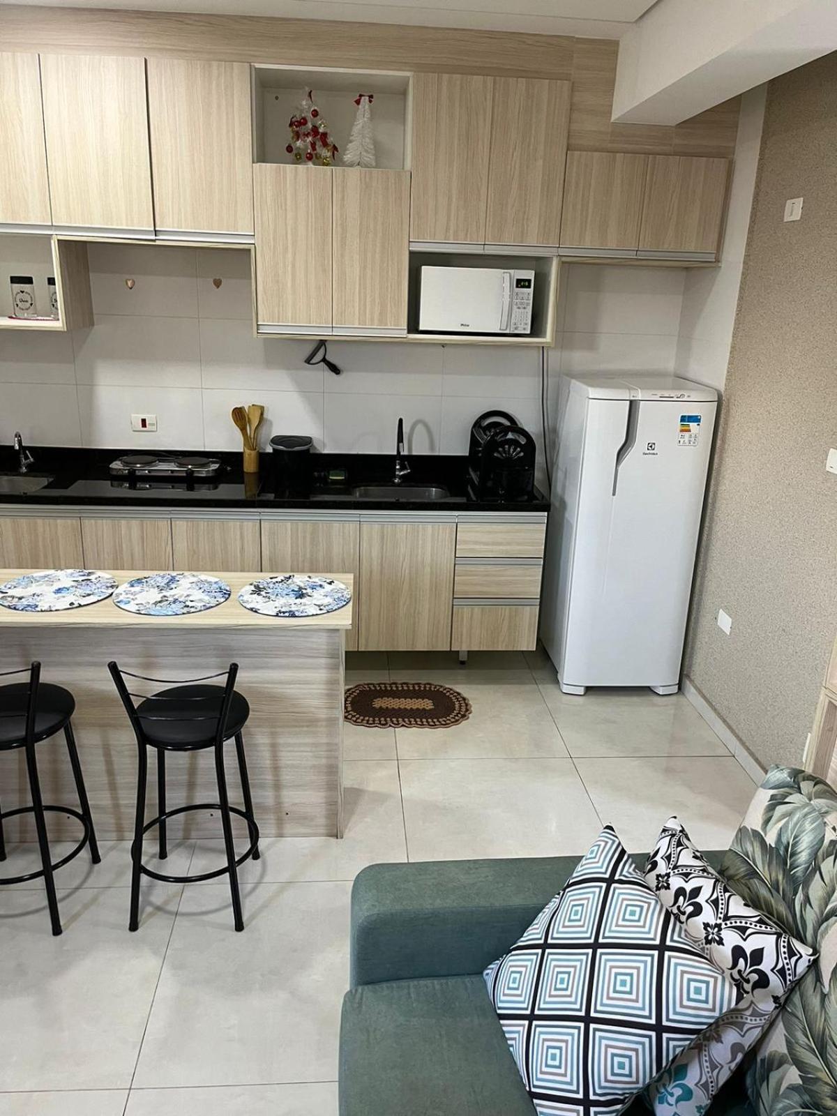 Flat Novo Em Olimpia Com Churrasqueira E Varanda Privativa Exterior photo